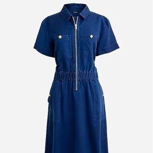 J. Crew Zip Front Denim Dress NWT